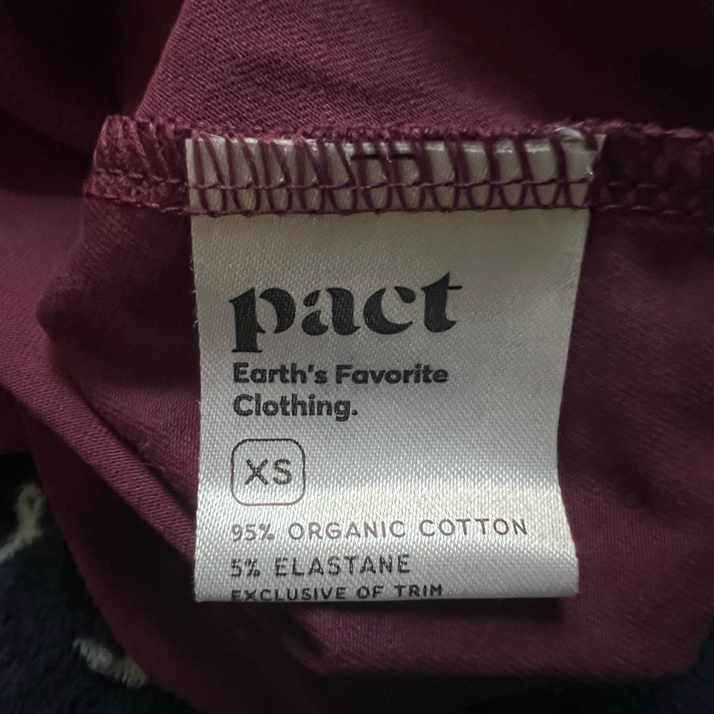 ‼️NWT: Pact Organic Fit & Flare Modern Halter Dress In Plum - XS - Picture 5 of 5